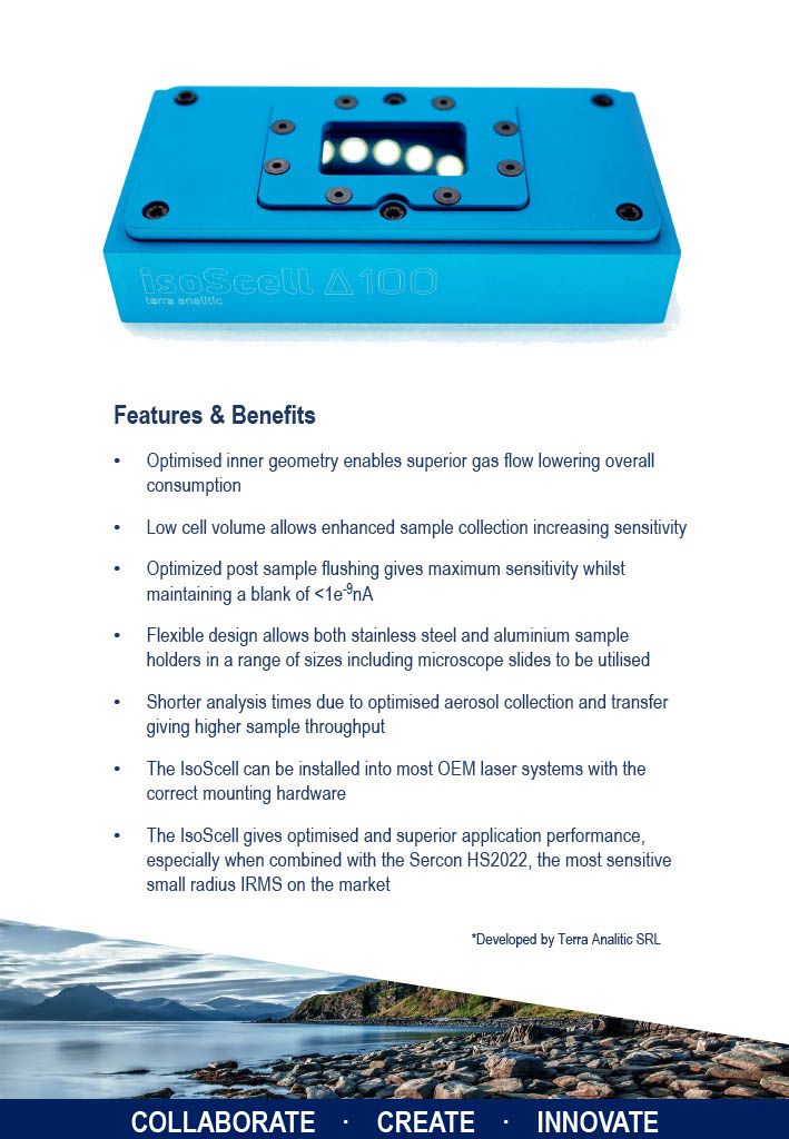 SerconLimited's tweet photo. The IsoScell is the worldโs first sample cell for Laser Ablation IRMS. Its optimised design enables robust precise analysis giving greater over all performance than other available systems.
https://t.co/k26D94Ewaq
#IRMS #Sercon #teledyne #laserablation https://t.co/4DRymzyPng