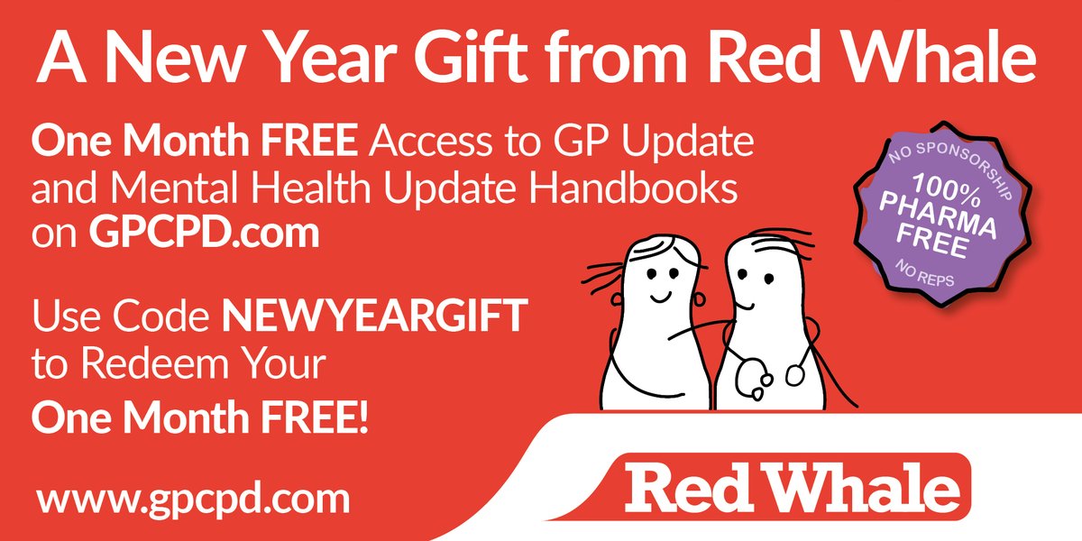 Get one month free GP Update &amp; Mental Health online handbooks on us! We know it's tough out there and we hope you'll enjoy this little helping hand. Sign up here gpcpd.com with code NEWYEARGIFT. Please share with colleagues! #FOAMed #medicaleducation #primarycare