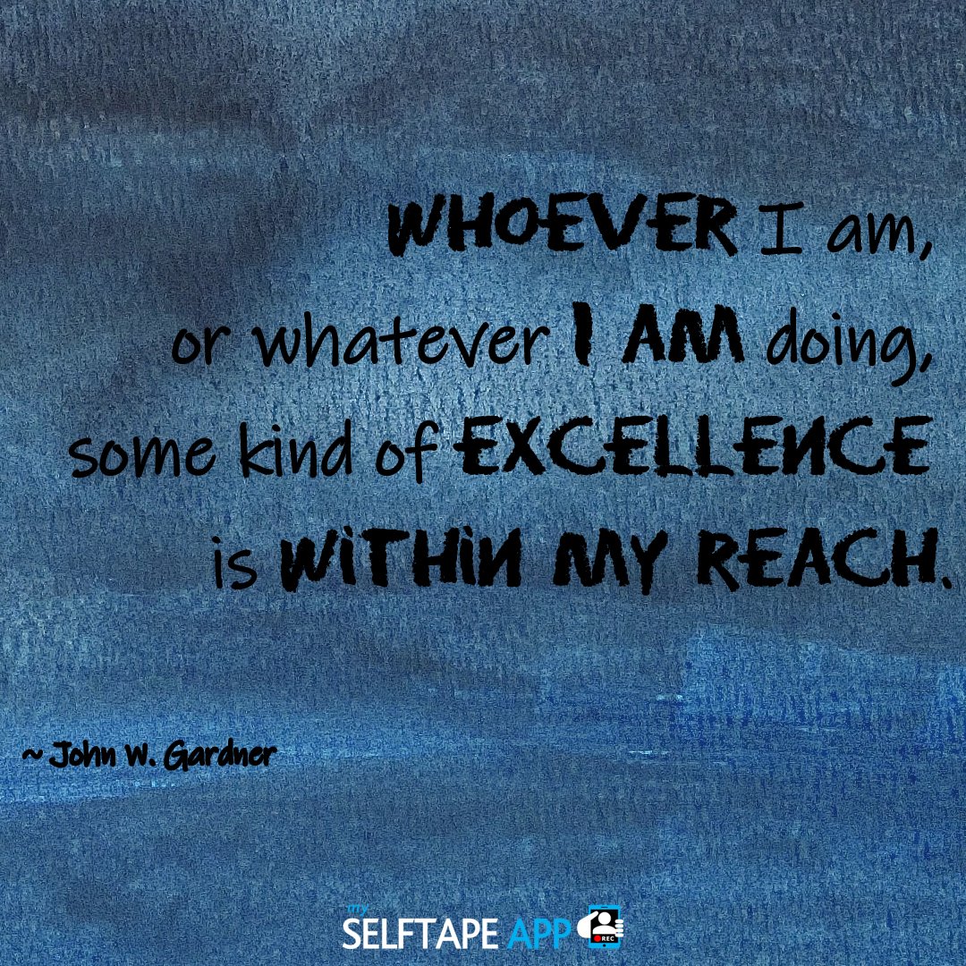 myselftapeapp's tweet photo. #QUOTE: "Who I am, or whatever I am doing, some kind of excellence is within my reach." 📜 #JohnWGardner
.
🎞️
.
#actors #actress #acting #actorslife #workingactor #audition #selftape #app #casting #actor #actresslife #tvactor #filmactor #setlife #filmset #filmshoot #hollywood https://t.co/u8W6xXX5Wm
