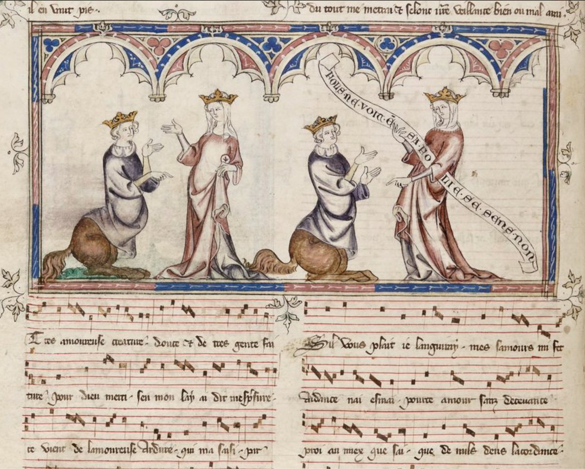 MigueldOliveira's tweet photo. Finished research for my ep4 on the History of music notation. 
Part of the fun is discovering gems like these while browsing through medieval manuscripts. 
Are these the first ‘comic book’ speech bubbles? https://t.co/vknC2HzXaD