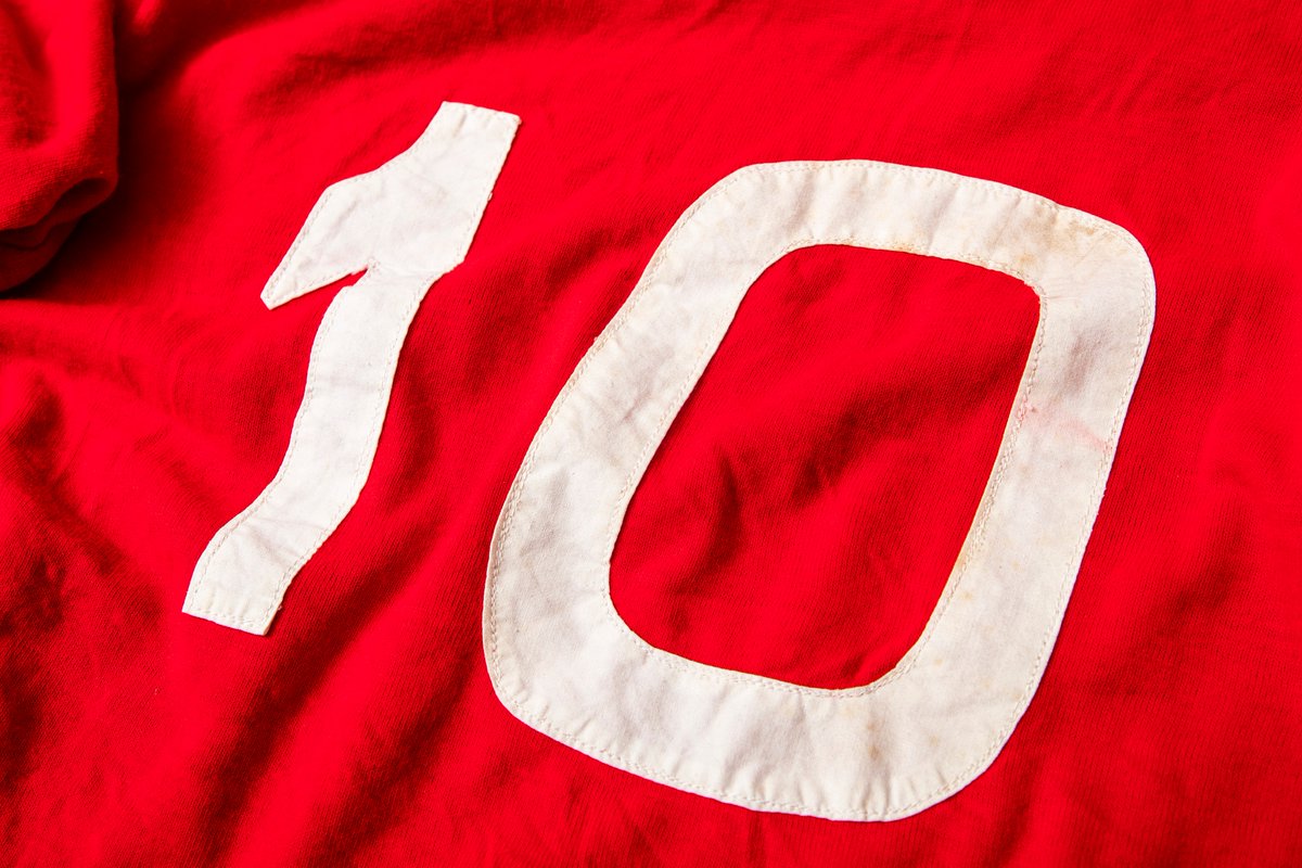 The older of the two still has signs of dirt on the white, stitched number 10 on the back, confirming it is a top which the great man donned during an incredible career, spanning from 1957-1980, in which he scored more than 700 goals, with 473 of them for Benfica, a club record.