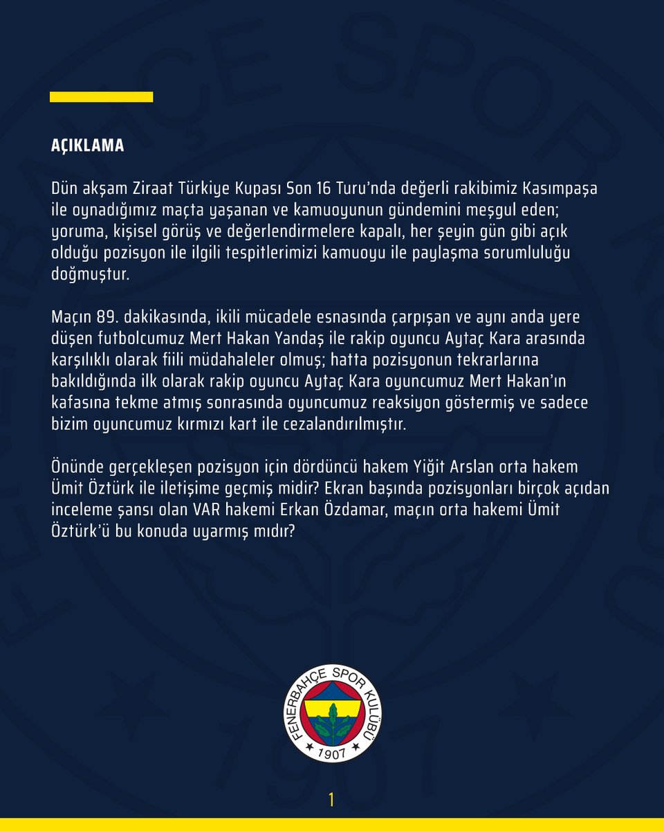 Fenerbahce's tweet photo. Açıklama

🔗 https://t.co/xddRShIQ6G https://t.co/vKfG7PqMRm