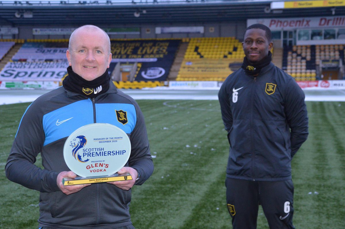 We’re now the proud Official Spirit of the <a href="/spfl/">SPFL</a>! Congratulations to <a href="/LiviFCOfficial/">Livingston Football Club</a>’s David Martindale who has today been announced as the <a href="/spfl/">SPFL</a> <a href="/GlensVodkaLLG/">Glen's Vodka</a> Premiership Manager of the Month, for December 2020.
livingstonfc.co.uk/scottish-premi…