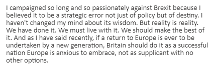 Blair, now speaking at Chatham House, says what Starmer cannot