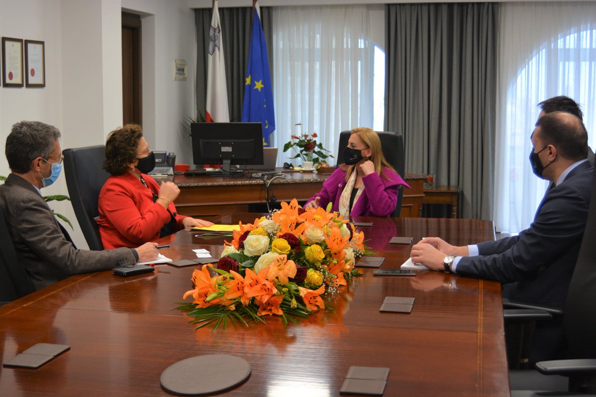 BrigitteCurmi's tweet photo. Very good discussion with Minister of education @justynecaruana on how to strengthen francophony in Malta, stone after stone. Looking forward to our shared objectives @francediplo @AllianceFrMalte #francophonie https://t.co/hlRQj1sHlF