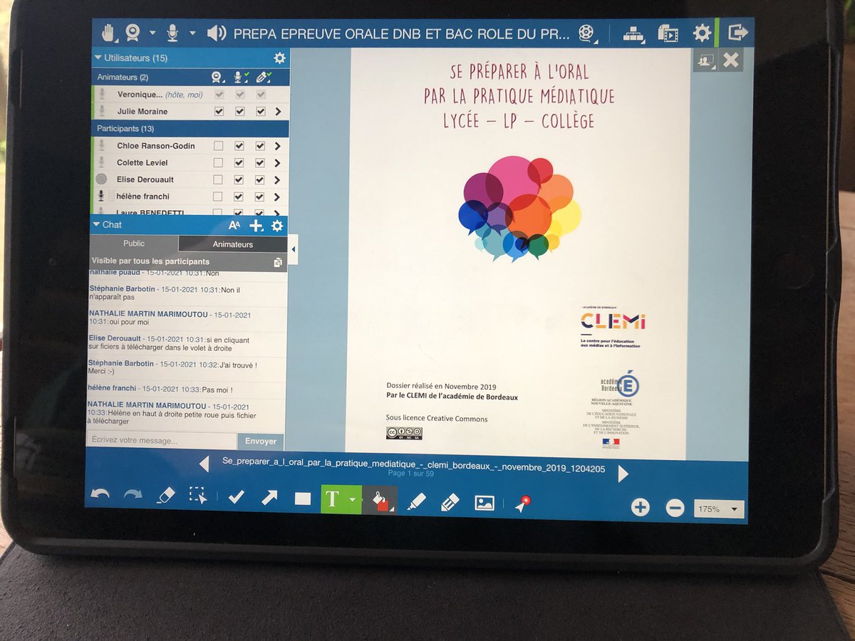 EMI_Poitiers's tweet photo. Utilisation des documents du #CLEMI pour la formation sur l’oral et la préparation du #GrandOral pour les professeurs documentalistes de lycée de @acpoitiers 🙏 aux équipes de @LeCLEMI @clemibordeaux et @EMI_Clermont pour les ressources https://t.co/pvtWF0z97l