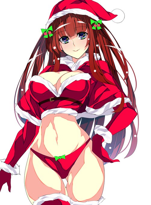 pixivで投稿したサンタ絵 