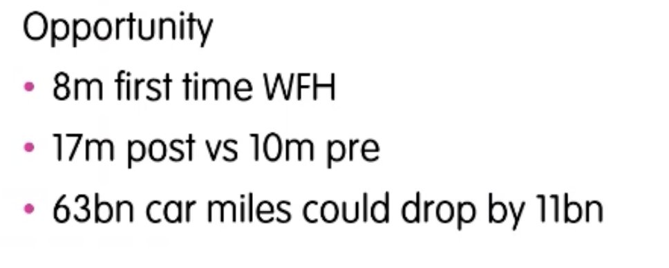 #Covid world: 8M people in UK WFH 1st time! 17M people are open to WFH compared to 10M pre-covide. Opportunity for reducing 11bn car miles! How do we capitalise on this. credit: Chris Large (Global Action Plan): ‘The Clean Air Movement in 2021’ #OAQM2021 @UniofOxford @SCORE_NSR