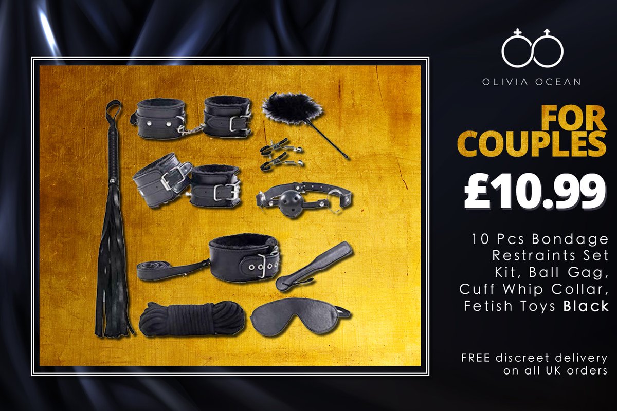 👩‍❤️‍💋‍👨F O R | C O U P L E S👩‍❤️‍💋‍👨
10PC BONDAGE RESTRAINTS SET 
❤️ | Special Design - Unique design
❤️ | Satisfy Your Desire

This kit is suitable for beginners right through to experienced people.
🤩ONLY £10.99 | bit.ly/2Wnaxc5
#bondage #ropebondage