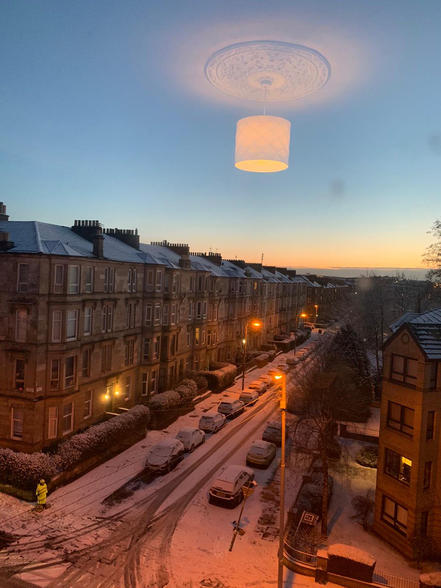 A strange light in the sky - Joe Gillies captured this Glasgow scene, complete with reflected light shade, on his phone.

Check out the #bbcscotlandpics gallery ➡️ bbc.in/38N3dh0

Send your photos to scotlandpictures@bbc.co.uk
