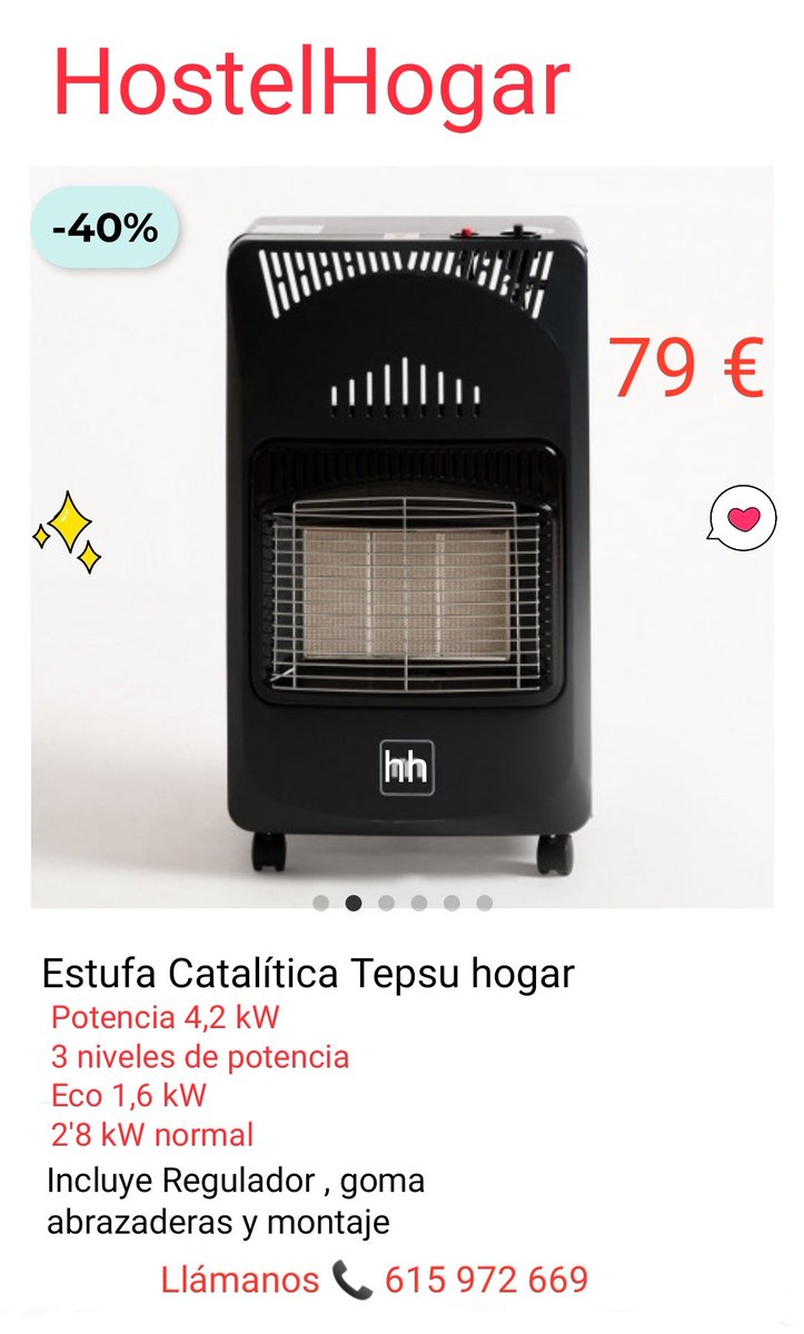 Calienta tu hogar con HostelHogar y Cepsa gas Magina . 
🔥❄️🌨️❄️🔥📲