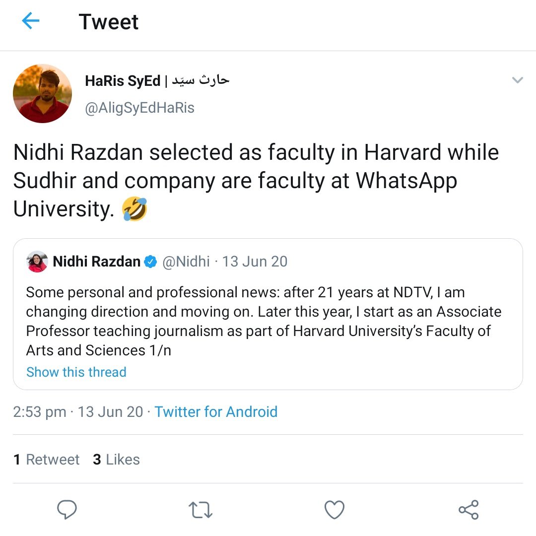 PaliwalGlobal's tweet image. 20- #NidhiRazdanlies once she use brand #modisupporters a #WhatAppuniversity bhakts