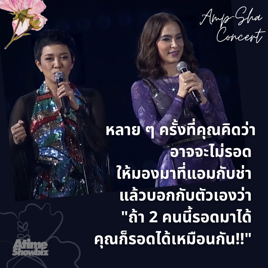 atimeshowbiz's tweet photo. Quote จาก #AmpShaConcert
"หลาย ๆ ครั้งที่คุณคิดว่าอาจจะไม่รอด ให้มองมาที่แอมกับช่า แล้วบอกกับตัวเองว่า "ถ้า 2 คนนี้รอดมาได้ คุณก็รอดได้เหมือนกัน!!"
สองแม่ผู้ผ่านมาแล้วทุกยุค และอยู่รอดอย่างงดงาม ❤️❤️❤️ https://t.co/UkKDTklwj0