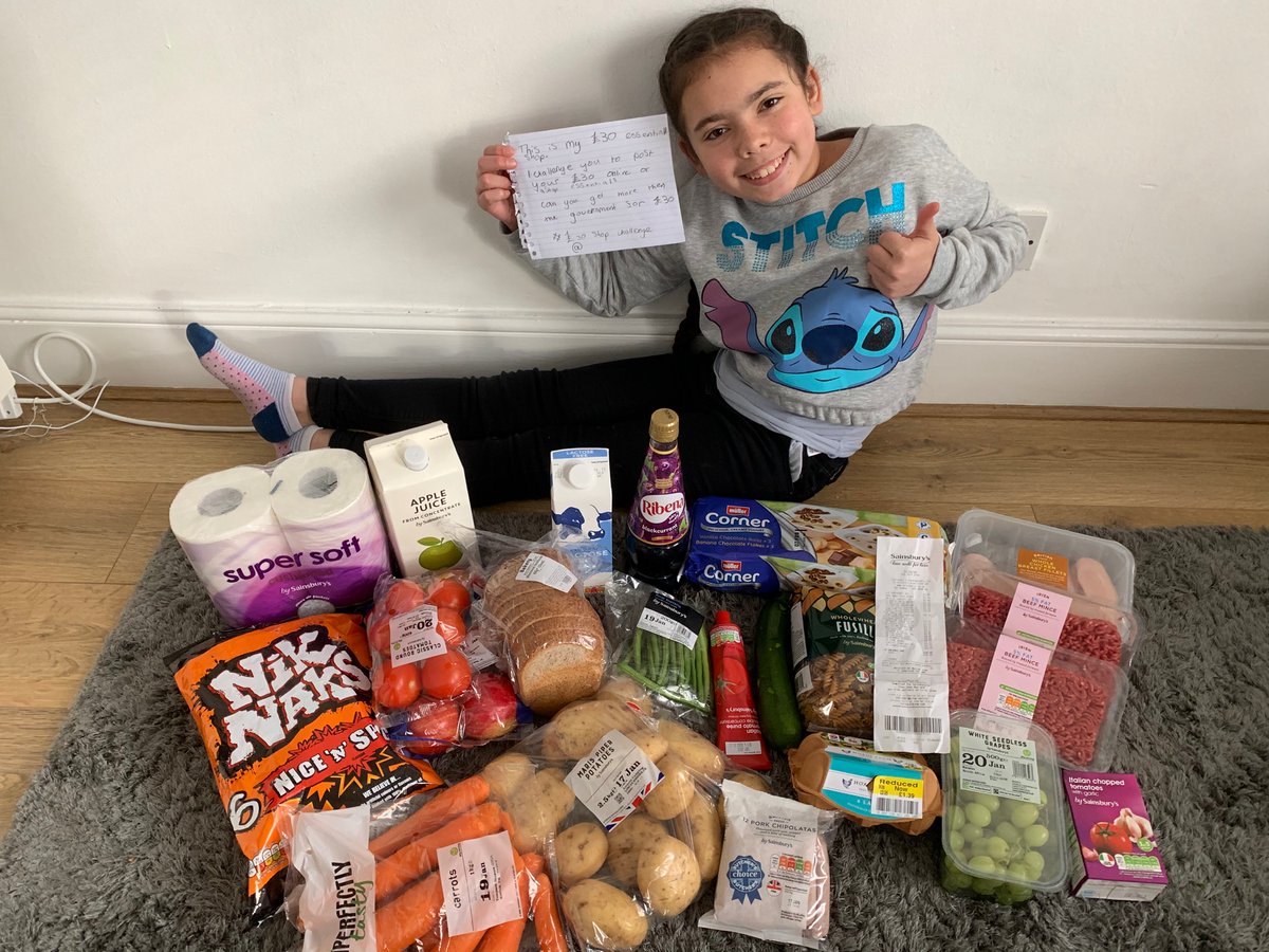 My 10 year old shows the government how to budget for £30 essential shop #£30shoppingchallenge how far can your £30 go ?