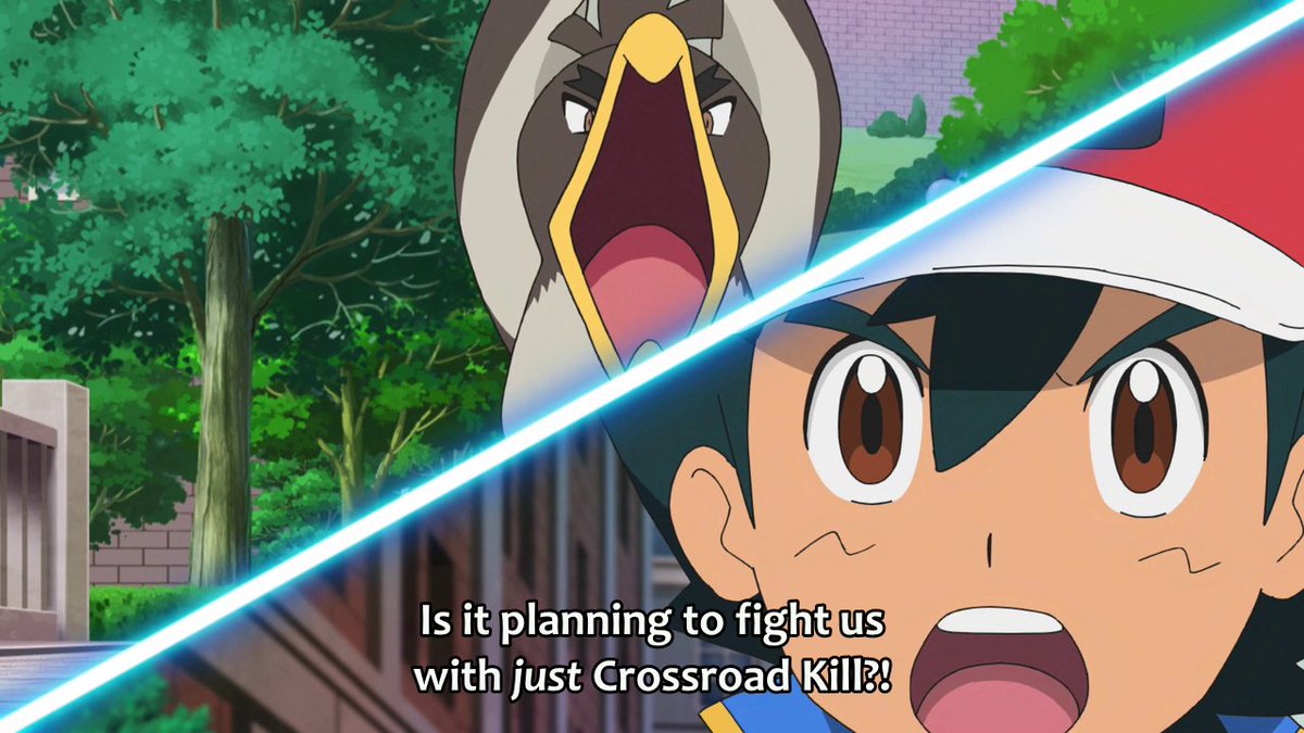 I think I understand the general idea for Kamonegi's character now. It's introduced as essentially a rogue samurai street slasher, challenging whoever it can to test its "blade", joining Satoshi for the simple promise of getting stronger, seemingly not caring about anything else,