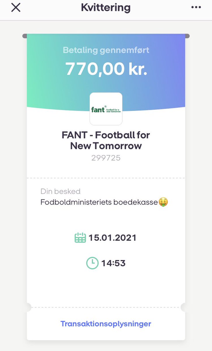 Så har vi afregnet vores FANT-bøder og gjort op med den dårlige samvittighed for en stund. Hvis dit hold er tilmeldt Boedekassen.dk, så sidder <a href="/FANTDenmark/">FANT - For A New Tomorrow</a> klar til at modtage jeres bøder med kyshånd🙌 #LytTilLars
