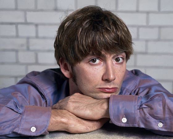 david tennant with michael sheen, jon hamm, neil gaiman and douglas mackinnon