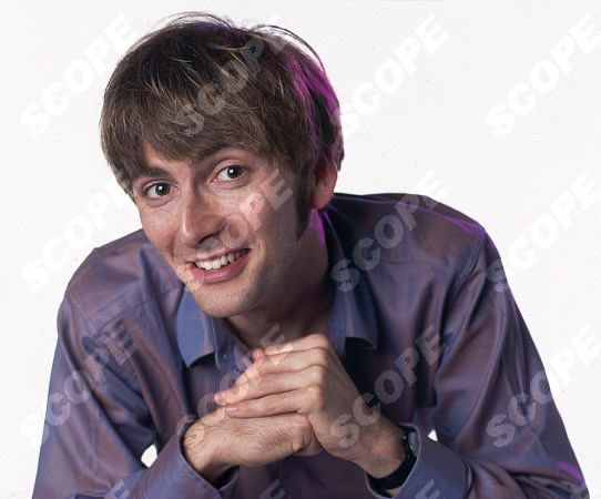 david tennant with michael sheen, jon hamm, neil gaiman and douglas mackinnon