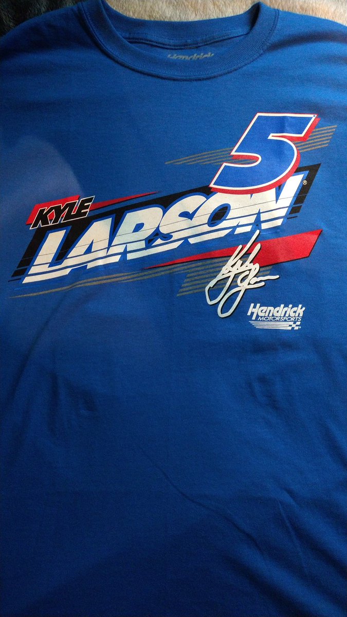trevorsports_98's tweet photo. Look what came today in the mail. Brand New Kyle Larson 2021 Shirt @RacingUSA #NASCAR #kylelarson #LarsonNation #hendrickmotorsports https://t.co/MeAqA88x1g