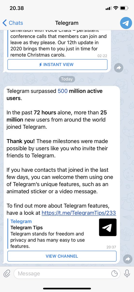 Telegramilla 25M uutta käyttäjää kolmessa vuorokaudessa. Olisi kiinnostavaa saada dataa ovatko wapista pois siirtyvät käyttäjät enemmän zoomer vai boomer ikäluokkaa.