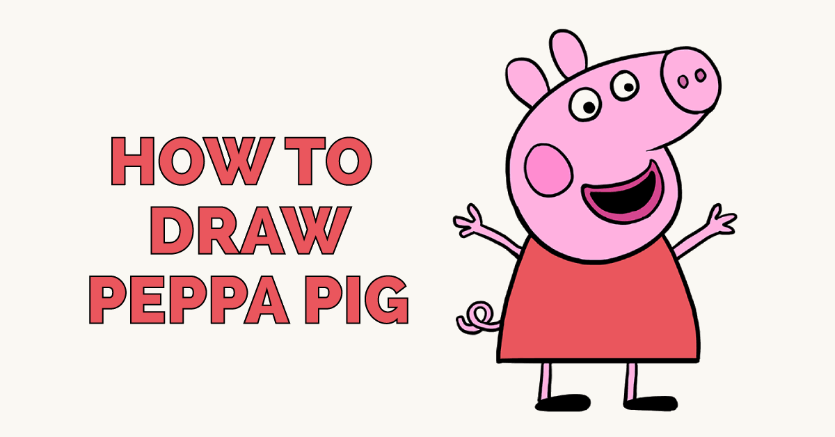 How to draw PEPPA PIG step by step, EASY 