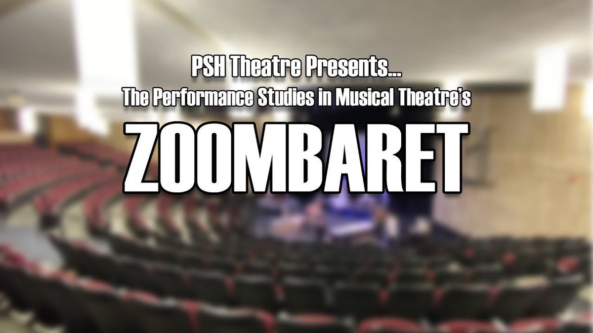 PSHTheatre's tweet photo. Tune into the Performance Studies in Musical Theatre class’s Zoombaret, premiering tonight at 5:30 PM! Come see what our students have learned and worked on this quarter! Link is below! @PatriotPride76

https://t.co/VgJ14Yy30N https://t.co/3lFoX8kokN