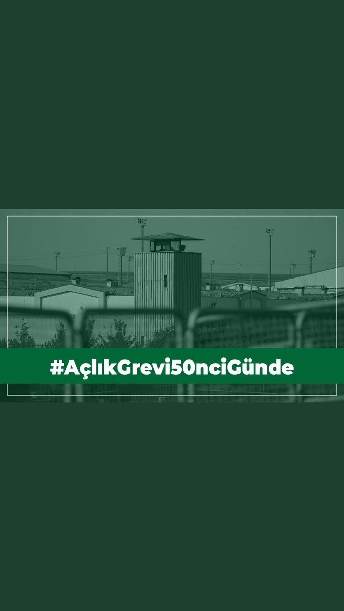 Tecrid insanlık suçudur 
Zindanlara ses ver 
#Açlıkgrevi50ncigününde