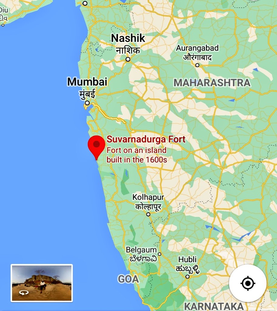 *THREAD*Suvarnadurg is a fort that is located between Mumbai and Goa along the West Coast The literal meaning of Suvanadurga is “Golden Fort” as it was considered as the pride or the “feather in the golden cap of Marathas“.