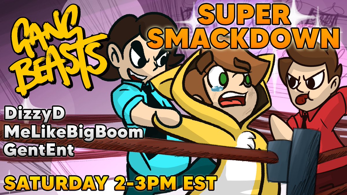 dizzyd262's tweet photo. Gang Beasts Super Smackdown occurring tomorrow, Saturday Jan 16th, 2-3pm EST.
Contenders: @xMeLikeBigBoomx @_GentEnt @Swafty9 @spankshd , Noved and myself.

winner takes all, losers die irl.

Live announcement will be made in the community discord server:
https://t.co/4EfIlDWB0y https://t.co/7TBo4qAa3g