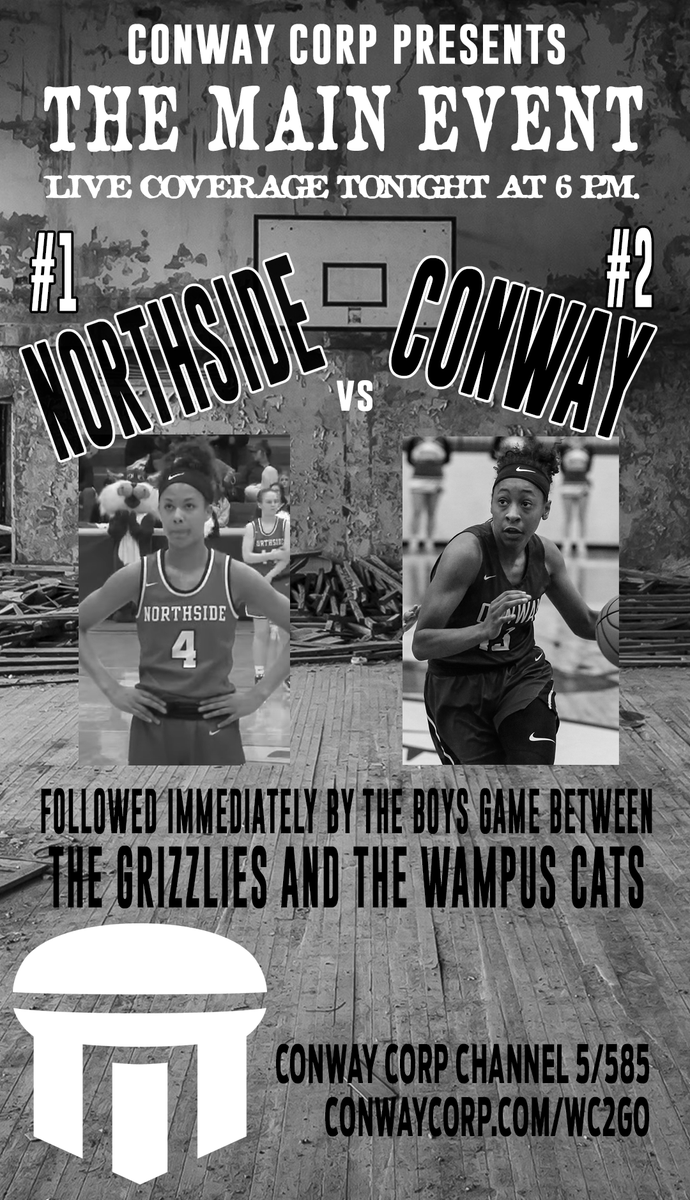 The biggest game in the state is LIVE tonight on <a href="/ConwayCorp/">Conway Corp</a> - starts at 6 p.m. - <a href="/NLBbasketball/">NLB</a> at <a href="/LadyWampusCats/">Lady Wampus Cats Basketball</a>