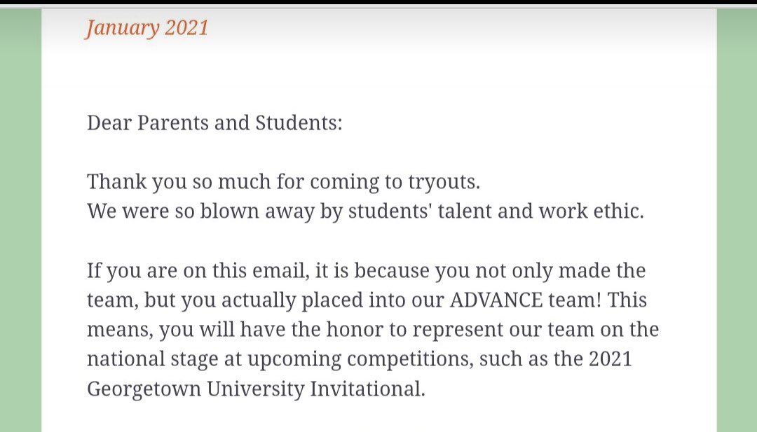 Congratulations to 8th grader Neeha Vattikuti for her selection to the Potomac Debate Academy! She continues a strong legacy as a Mineola Middle School Speech and Debate alum who was named “Outstanding Debater” at the Albany Youth and Government Program in 2019. #mineolaproud