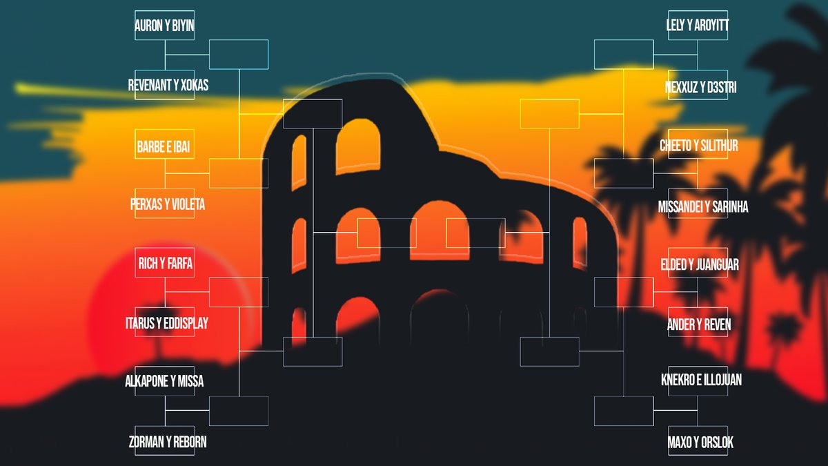 Así ha quedado el bracket del Torneo de mañana 1vs1 y 2vs2. Comenzará a las 20:00 h y habrá más sorpresas #Egoland