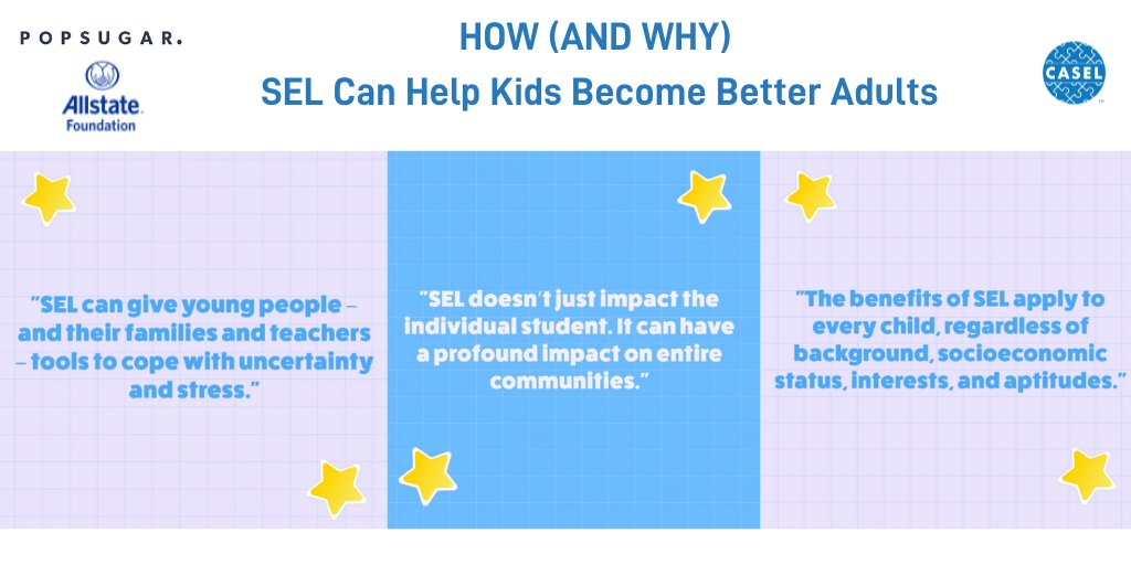 caselorg's tweet photo. "In short, SEL gives young people tools to engage with the world,” says Laura Freveletti of @AllstateFDN in this article about #SEL from @POPSUGAR. Read more: https://t.co/KG3lYxqlws https://t.co/otz9FlGWle