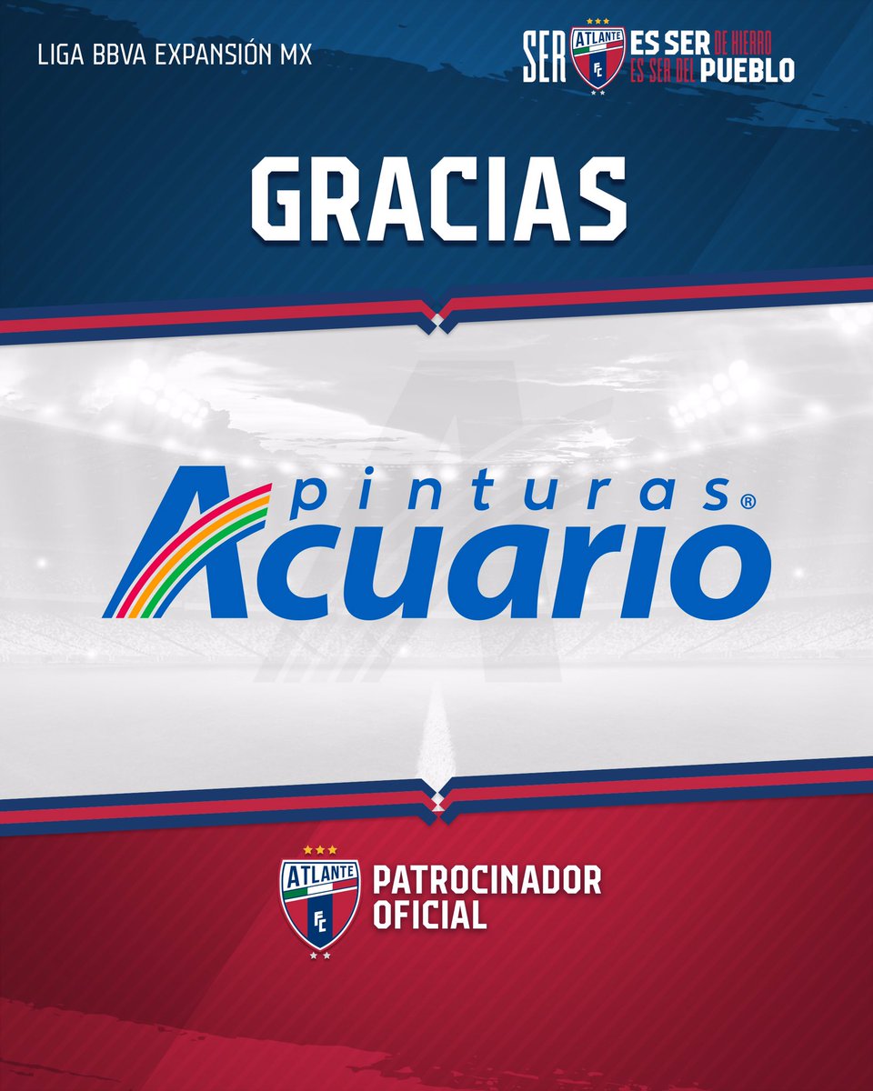 Atlante's tweet photo. Le damos una cordial bienvenida a nuestro patrocinador oficial @PINT_ACUARIO, a formar parte de nuestro equipo en la @LigaMXExpansion Guard1anes2021. 

#SerAtlante es #SerDeHierro es #SerDelPueblo https://t.co/mKq9U0NsEk
