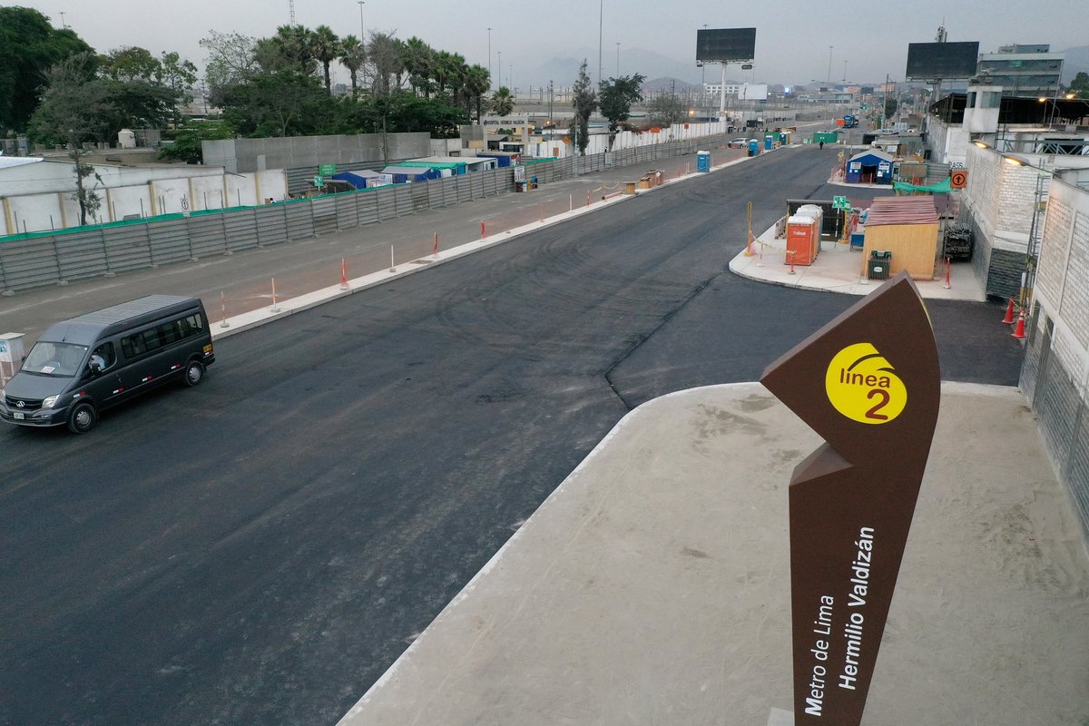 en_obras's tweet photo. Lima-Santa Anita: Avances en la línea 2 del Metro de Lima, estación Hermilio Valdizan. Cortesía del MTC. https://t.co/f6Y095c0gC