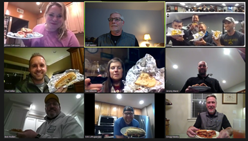PolySourceNews's tweet photo. Keeping traditions alive, PolySource's Annual Sales Meeting dinner took place in a virtual format this year. Each member of our team was sent food to cook together over Zoom. The night was filled with some friendly competition, fun and, of course, some delicious food! https://t.co/JGSeiAmzvc