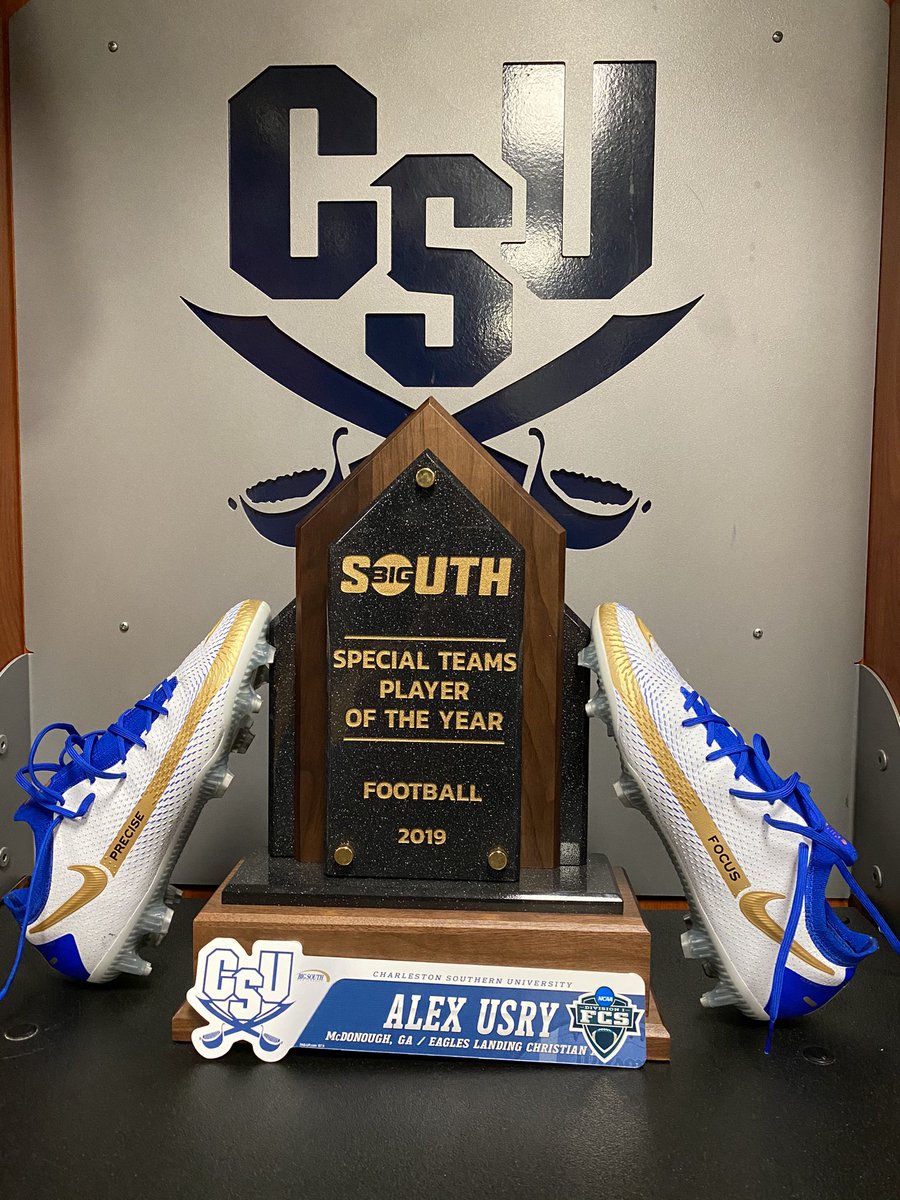 usryalex's tweet photo. Precision &amp; Focus is the key to getting another one of these this season🔥 #peepthecleat #specialteamsplayeroftheyear https://t.co/VURLyTqS3k
