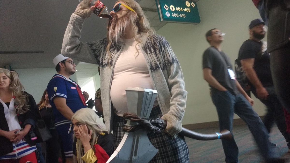 PoweredByGin's tweet photo. @LuckyGrim I'm a trans cosplayer who mostly does Tony Stark but has dabbled in others including Thor, Squirrel Girl, Winter Soldier, U.S. Agent, Rocket, and Spider-man.  Make my own props!  :)  No better pics, sorry.  But would love to know more about the opportunity. https://t.co/Njq9PRTDu0
