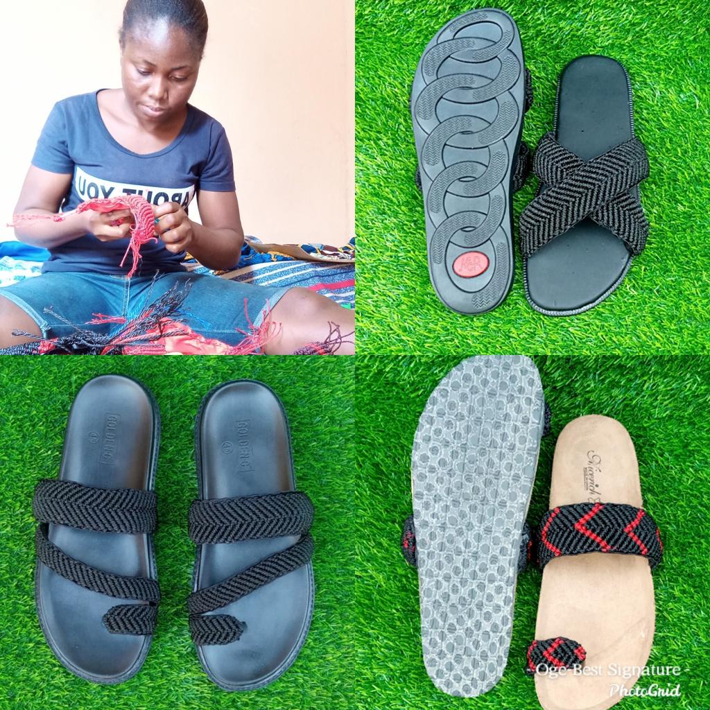SignatureOge's tweet photo. @HG2films #iamHG2 I am a female footwear designer. I make unisex footwears. This is what I do for a living.. Pls support your hone girl to boost her hustle/business. God bless you more🙏 https://t.co/qRbY903gsU