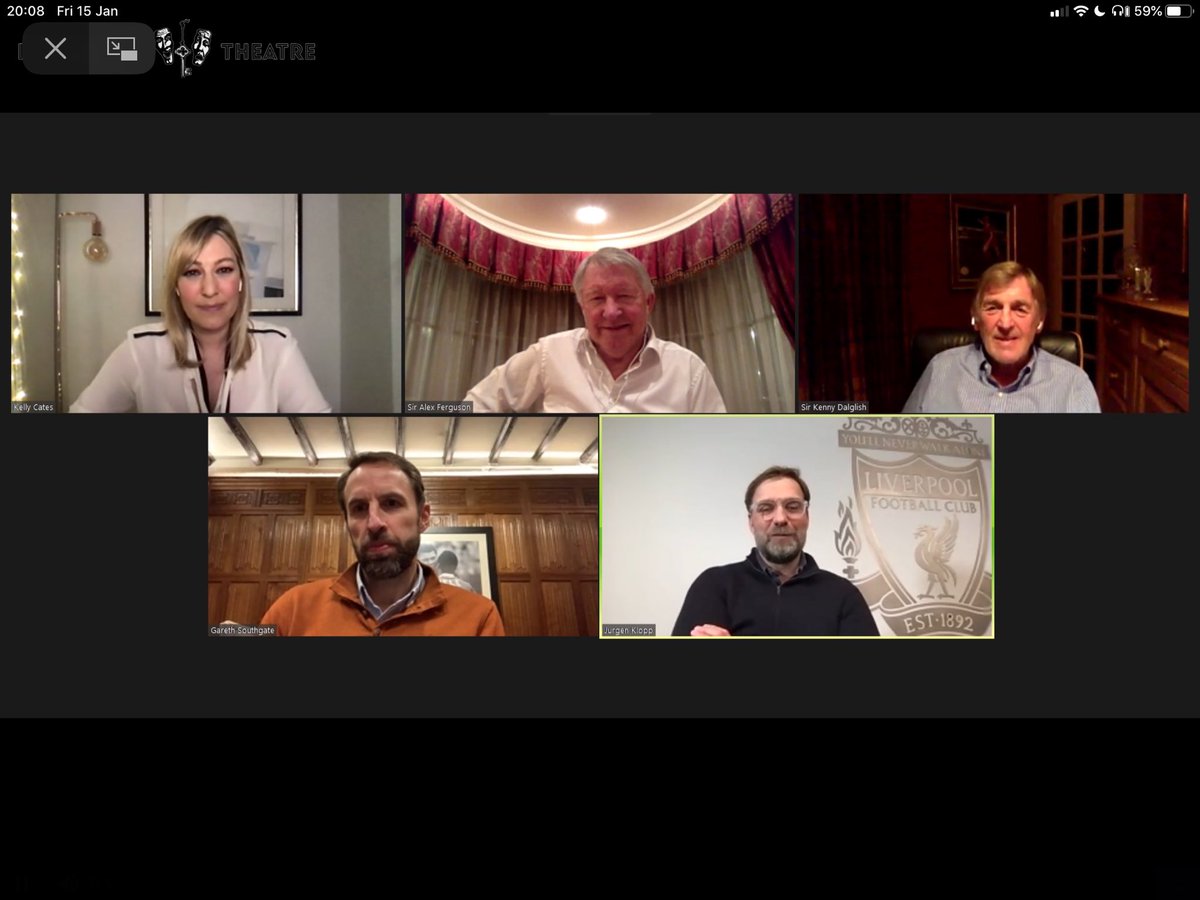 And now Jürgen Klopp!!!! Just finished training and all...What a night of football! @LockdownThtr  @alzheimerssoc