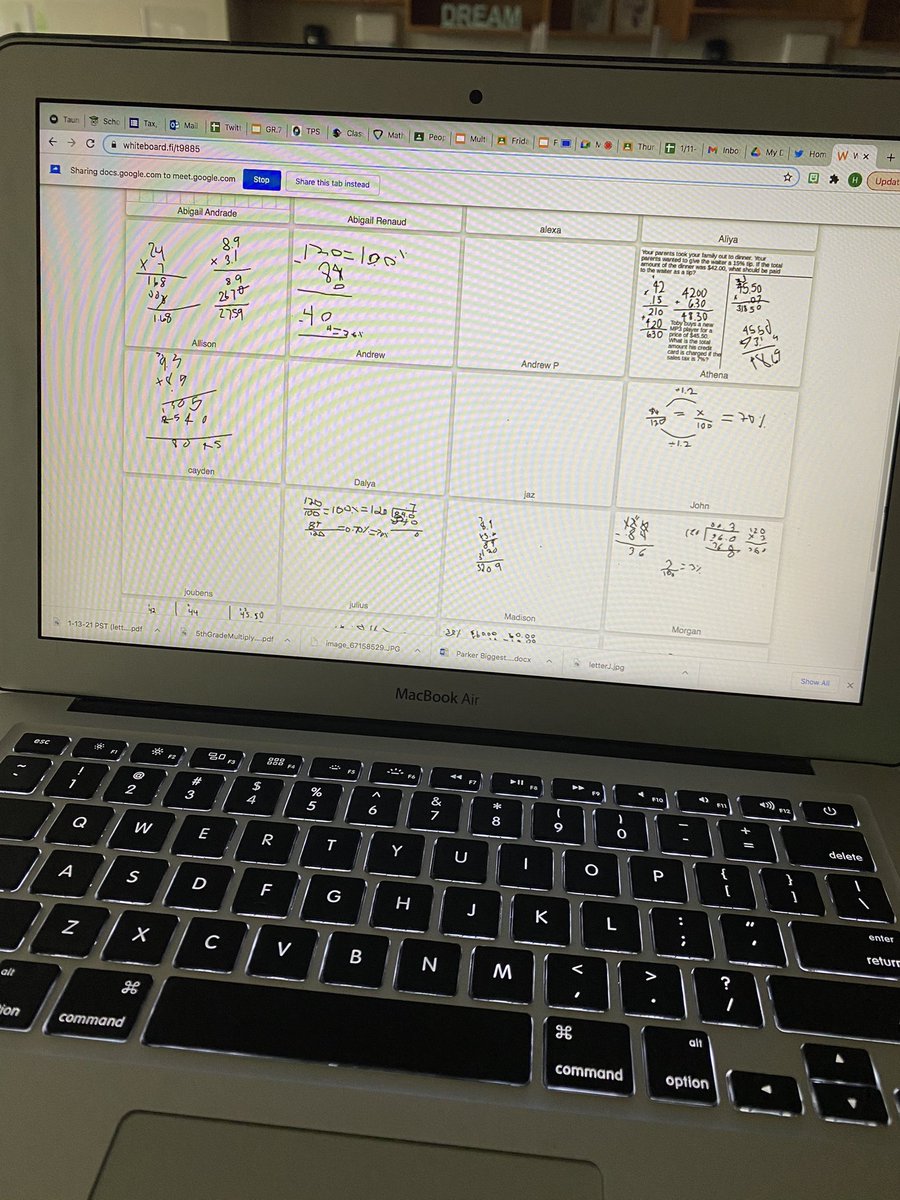 So thankful for great free apps like <a href="/WhiteboardFi/">Whiteboard.fi</a>! I really miss seeing my students thinking as they tackled their math problems. The best thing about this site is I can see all their work at once 😍 <a href="/parker_middle/">Parker Middle School</a> <a href="/MikeByron7/">Mike Byron</a>