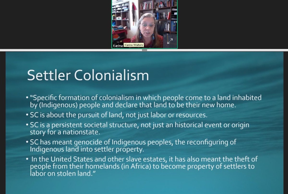 Excellent  @NASW workshop on White Privilege.  @Karinawalters20 is setting the stage by explaining why we can't talk about white supremacy without understanding Settler Colonialism. Looking forward to presenting with her next week at  @SSWRorg  #SocialWorkTwitter