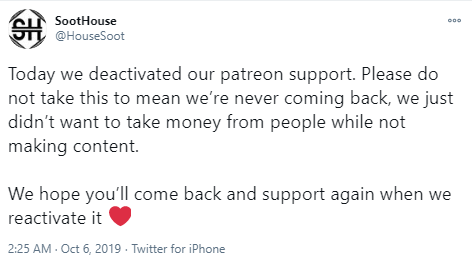 HamCubed's tweet image. R.I.P. soothouse 😔