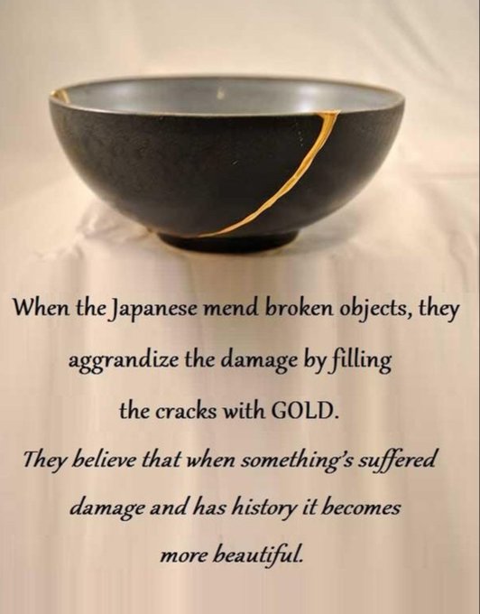 Fill those cracks with gold. The damage only makes us more beautiful. https://t.co/0sbzYECnml<a href="/tag/mvsales"class="tags"><span>#mvsales</span></a>