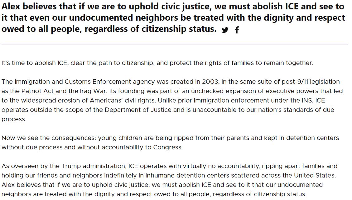THREAD: Did  @AOC take abolishing ICE off her website? The short answer is no: it still appears - as a mere bullet point - under the Women's Issues tab. HOWEVER, the question is WHY it was removed from the Immigration Issues tab, where it appeared throughout 2020.