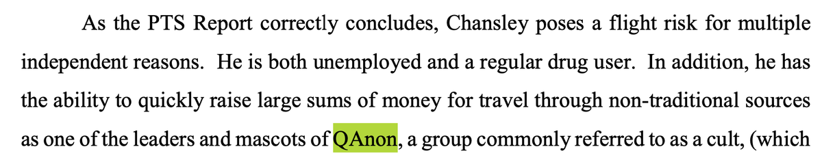 A new Capitol riot filing in the Q Shaman case suggests that prosecutors are increasingly treating QAnon as a semi-coherent nationwide extremist group that can, among other things, help fugitive members hide from law enforcement.
