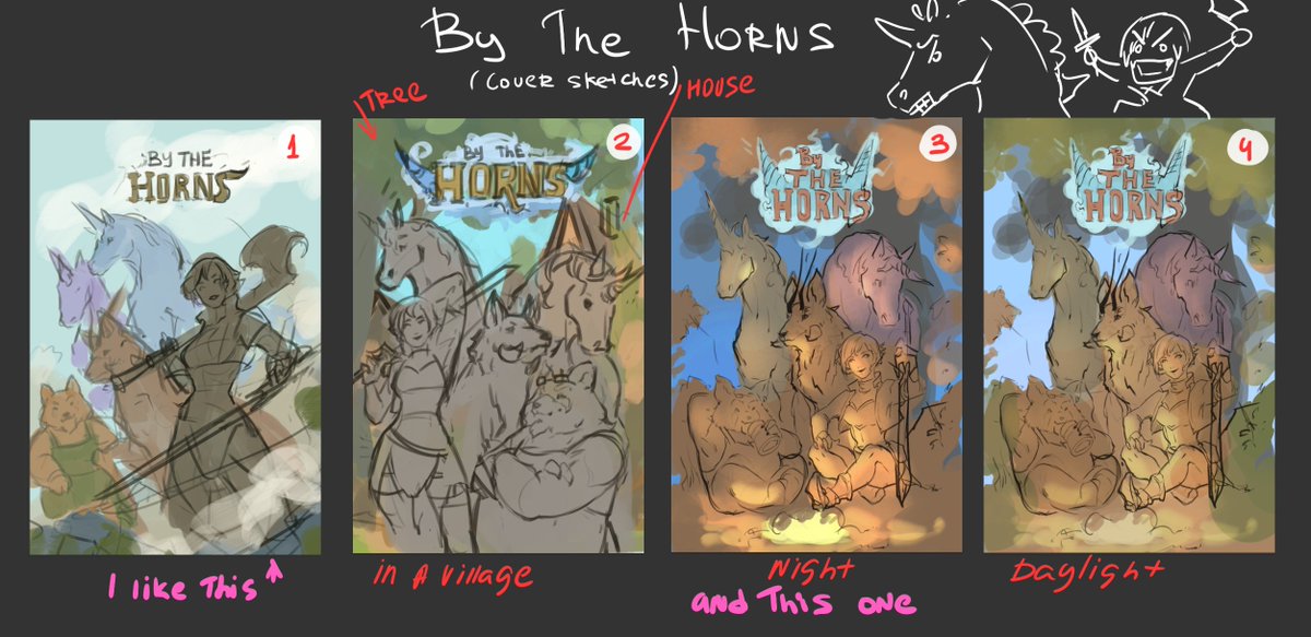 It was my sketches for exlusive By The Horns #1 cover :)
#bythehorns #skethes #comics