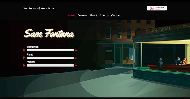 Sam Fontana's newly updated website is mighty cool if we do say so ourselves. 😎 Mosey on over and check it out for yourself  samfontana.com