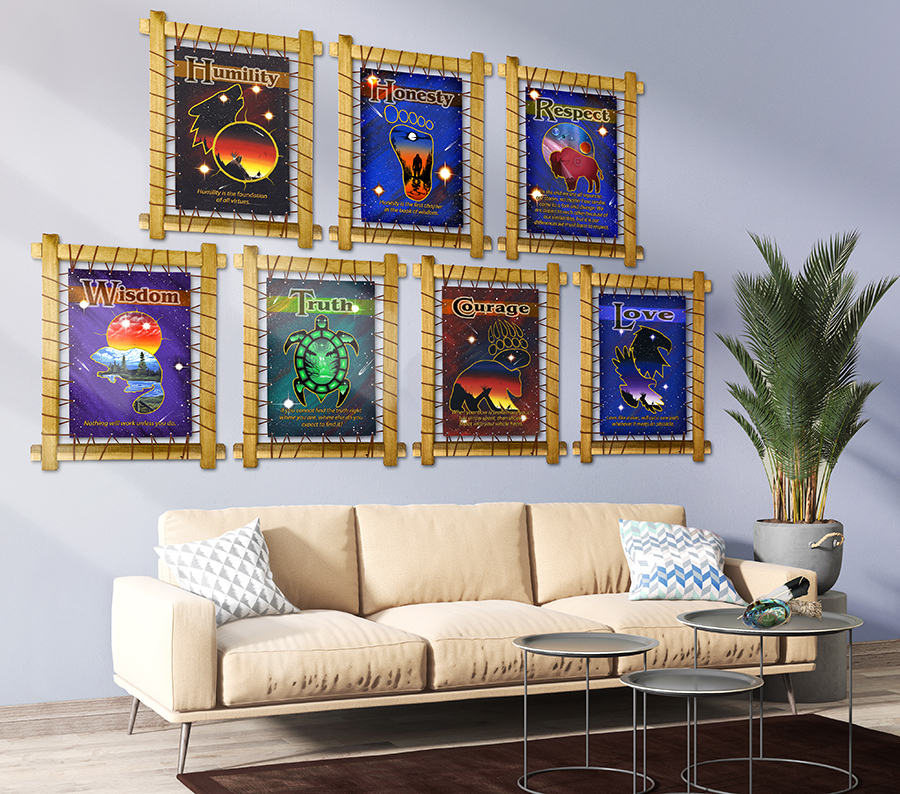 Native_R's tweet image. New Handcrafted Seven Teachings Canvas Prints Available! - mailchi.mp/nativereflecti…