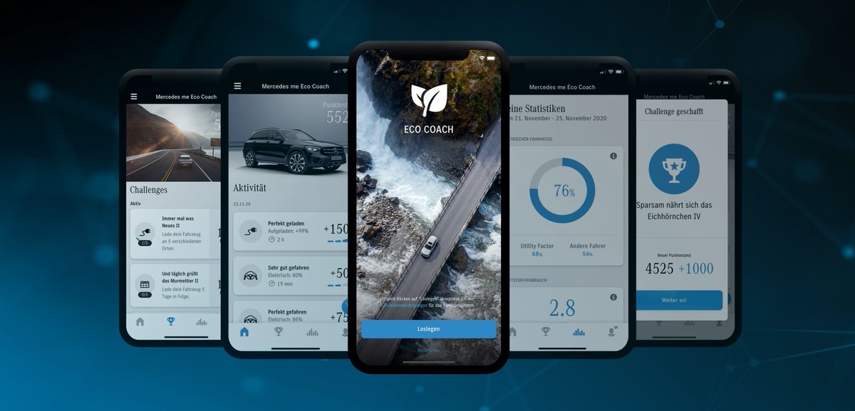 MercedesBenz_DE's tweet photo. Ein digitaler Personal Trainer für umweltschonendes Fahren: Die #Mercedesme #EcoCoach App bringt Mercedes-Benz Fahrern von Elektroautos oder Plug-in-Hybriden den Umgang mit den elektrischen Fähigkeiten ihrer Fahrzeuge näher. ⚡️
Hier mehr erfahren 👉 https://t.co/hzDNorpXpk https://t.co/HNqHAeozoq